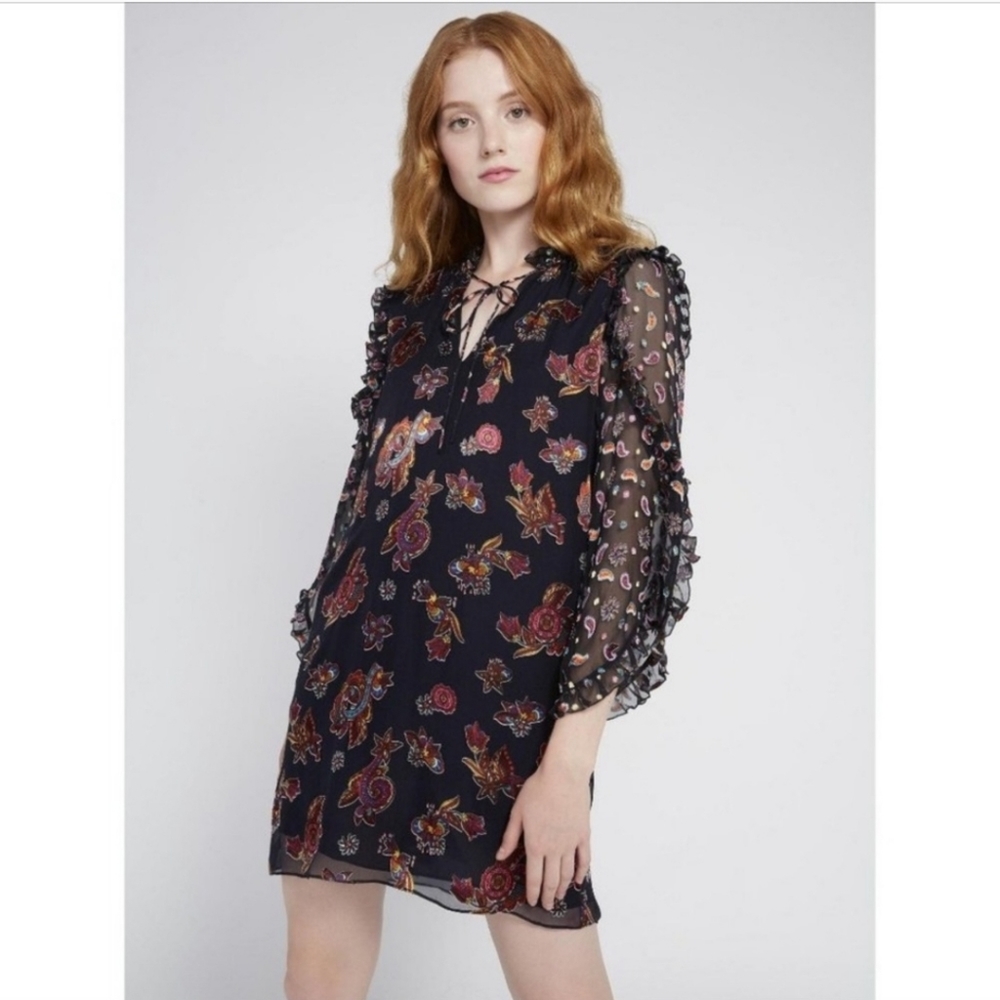 Alice + Olivia Black Floral Dress